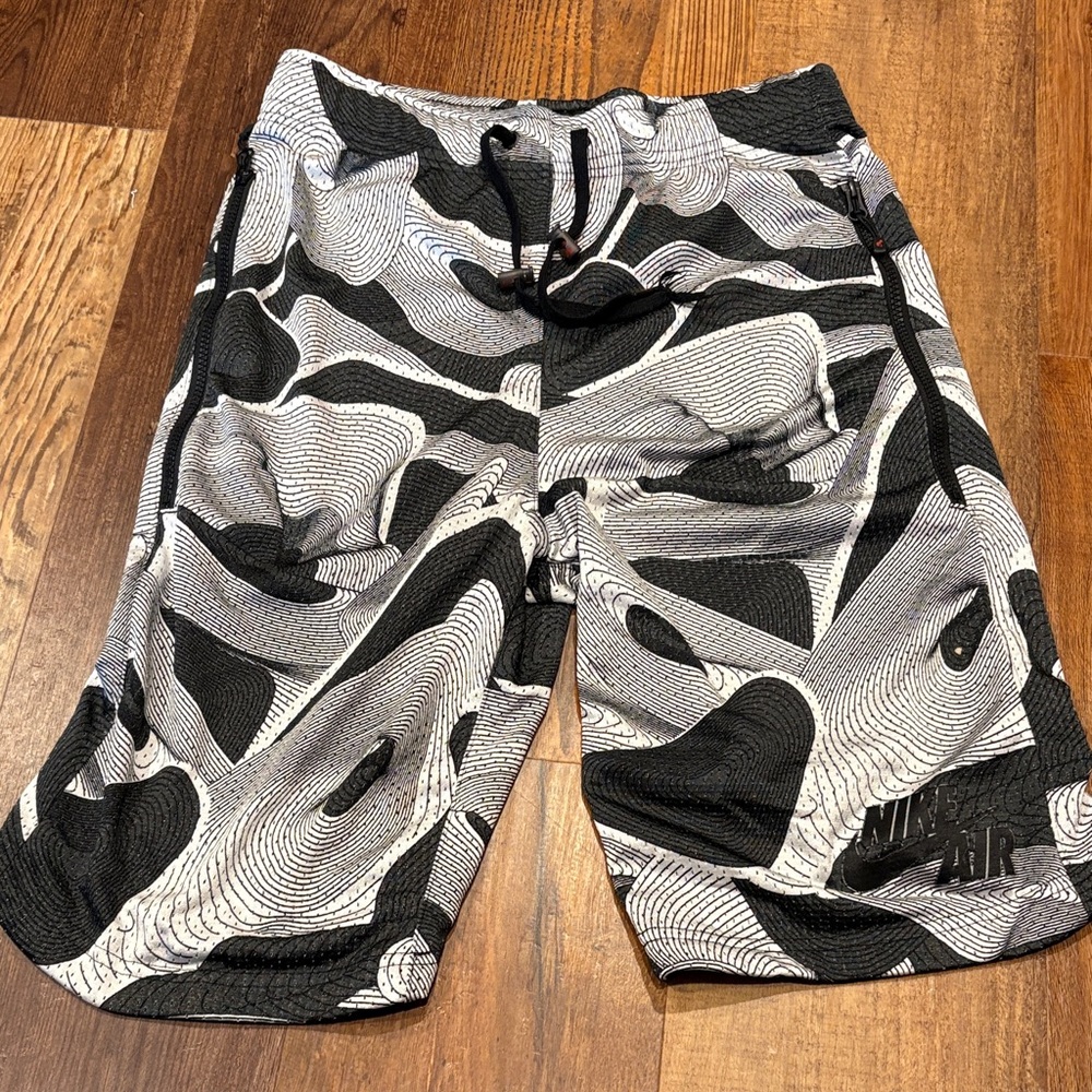 Nike Air mens Black and White Patterned Shorts